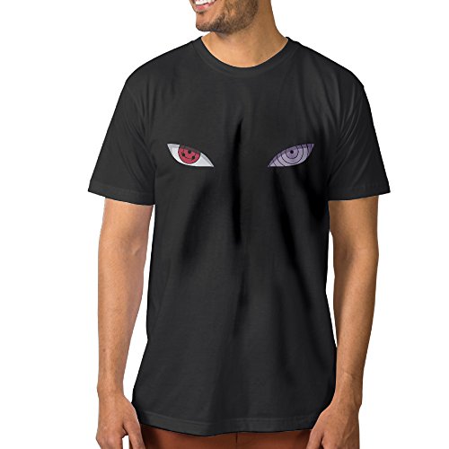 VOLTE Sharingan Rinnegan Eyes Japanese Comic Naruto Shippuden Men's Best T Shirts XXL Black