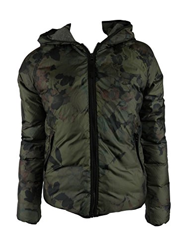 Essentiel antwerp womens floral green hitora hooded puf…