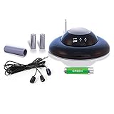 Remote Extender Genius Green Remote Control RF Signal Blaster Range Extender Converts Standard IR Remote Control Signal to RF Signal with Transmitter and Receiver Dome and Component 3-Eye Emitter