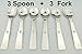 Maydahui 6 PCS Folding Spoon and Fork SUS 18/10（304）Stainless Steel Salad Spork Portable for Thermos and Travel