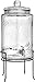 HC Classic Hammered Glass Ice Cold Beverage Drink Dispenser - 3 Gallon, With Glass Lid and Antique Metal Stand, 100% Leak Proof Spigot- Wide Mouth Easy Filling For Outdoor, Parties & Daily Use