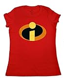Disney Incredibles Logo Juniors T-shirt (Large, Red)