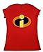 Disney Incredibles Logo Juniors T-shirt (Large, Red)