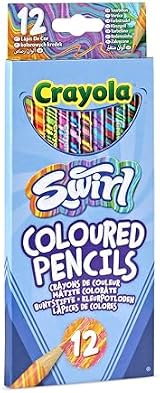 Crayola Swirl Colouring Pencils 12 Pack - Assorted Colours, Magical 4 Colour view 2