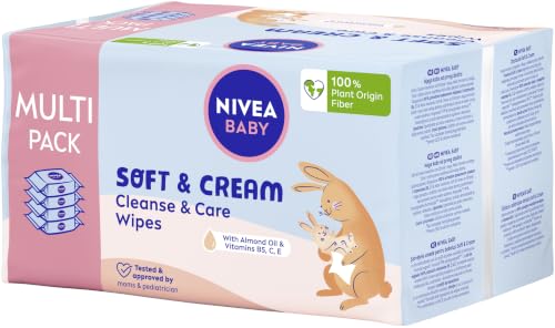 NIVEA BABY Biodegradable Soft & Cream Packaging Economic, 4x 57pcs