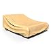 Budge P2A01SF1 All Seasons Double Patio Chaise Cover Lightweight, UV-Resistant, Tan