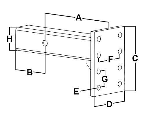 Rigid RPM-825 Hollow 2-1/2" Shank Pintle Mount - Made in U.S.A.