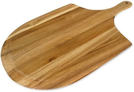 Acacia Wood Pizza Peel, Upscale Large Paddle for Baking Homemade Pizza and Bread, Cheese Board, Platter, Charcuterie Board