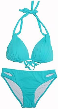 Beach Joy Bikini Women's Classic Halter Top Bikini LARGE(10-12) Turquoise