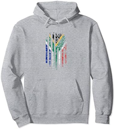 Unisex South African American Flag - South Africa Hoodie XL: Heather Grey