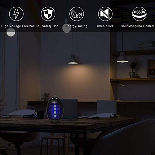 Wanqueen 2019 Upgraded Electronic Bug Zapper, Indoor Mosquito Trap with Hook, Hangable, for Home, Bedroom, Kitchen, Office