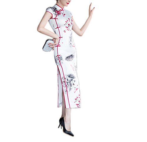 XueXian(TM) Women's Summer Chinese Long Cheongsam Qipao Party Evening Dress