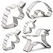 YUHAO Unicorn Cookie Cutter Set - 5 PCS - in Large/Medium/Small Size, Unicorn, Rainbow Mold Shape - Stainless Steel