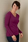 Fair Indigo Long Sleeve Fair Trade Organic V-neck Tee