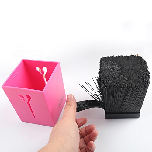 OLizee Professional Acylic Salon Scissors Holder Box Hairdressing Combs Clips Organizer Rack for Hair Stylist(Black)