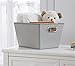 Delta Children 4 Piece Rectangle Storage Bins, Dove Grey