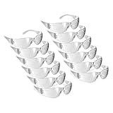 Safety Glasses Pack of 12, Choice of Clear, Amber or Smoke (Clear)