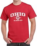 Ohio State Buckeye USA American Cool Athletic Wear USA Novelty T-Shirt Tee