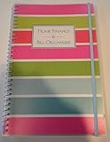 Home Finance & Bill Organizer with Pockets (Pastel Stripes)