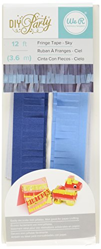 We R Memory Keepers DIY Party Fringe Tape, Sky Blue, 12'