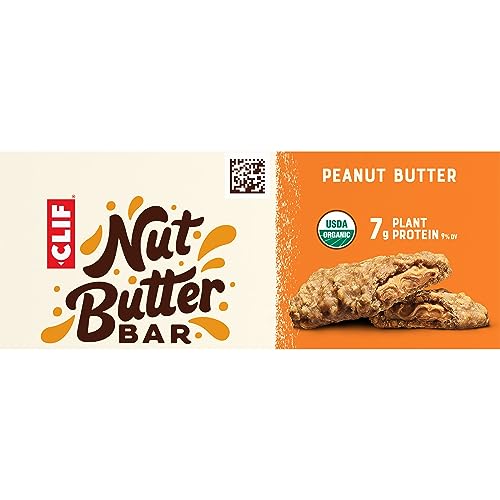 CLIF NUT BUTTER BAR – PEANUT BUTTER – FILLED ENERGY BARS – NON-GMO – USDA ORGANIC – PLANT-BASED – LOW GLYCEMIC – 1.76 OZ. (5 PACK)