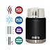 MIRA 15 oz Insulated Food Thermos for hot and cold foods - Leak-Proof Stainless Steel Container with Spoon - Black