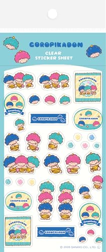 古川紙工 サンリオキャラクターズ シール 透明シールシート おやつパーティー ゴロピカドン QS386