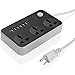 NEXGADGET 3-Outlet 6 USB Charging Ports（2500W, 10A MAX） Power Strip Surge Protector Smart Charging Station with 6.56ft Cord for Office Hotel Nightstand Home and Travel