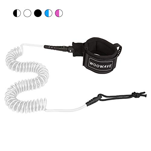 WOOWAVE SUP Leash 11 Foot Coiled Stand Up Paddle Board Surfboard Leash
