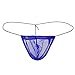 ANJUNIE Men's Transparent Thong Underwear Low Rise See Through Mesh Thong Soft Brief G-String Underpant