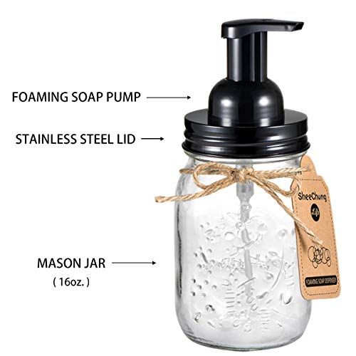 Mason Jar Bathroom Accessories Set Mason Jar Foaming Hand Soap Dispenser and Qtip Holder Set