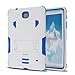 [iRhino] TM WHITE-BLUE Heavy Duty rugged impact Hybrid Case cover with Build In Kickstand Protective Case For Samsung galaxy Tab 4 8.0 inch T330 Tablet