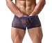 Men's Boxers Sexy Underwear Mesh Breathable Gay Low Rise Boxer Briefs(36Navy,XL)
