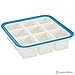 Superb Cube 1.4 Inch Cube Silicone Ice Cube Tray with EZ-Release & No-Spill Steel Reinforced Rim - Makes 9 Cubes