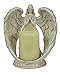 Hi-Line Gift Ltd Angel Flameless Candle Holder, Indoor/Outdoor Use, White, 9