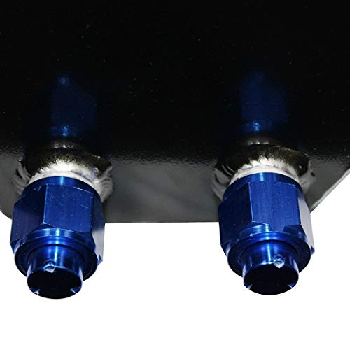 10 Gallon Black Aluminum Fuel Cell Tank & Fuel Hose Sender & Fuel Line kit 6 AN