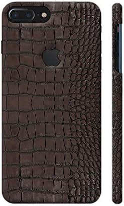 Colorpur Gator Brown Leather Print Artwork On Apple iPhone 7 Plus Logo Cut Case | Artist: Looly Elzayat