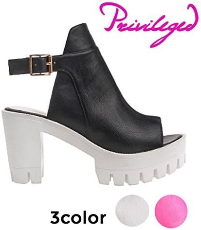 Amazon Privileged プリヴィレッジ サンダル Drafter ヒール ネオギャル 女性用 W7 Neonpink ファッションサンダル