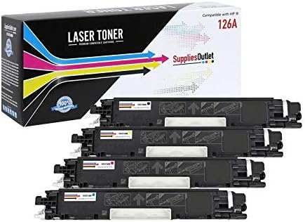 SuppliesOutlet Compatible Toner Cartridge Replacement for HP 126A / CE310A / CE311A / CE312A / CE313A (C,M,Y,K,4 Pack)