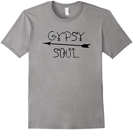 Mens Gypsy soul hippy soul tshirt Medium Slate