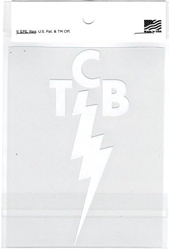 Elvis Presley TCB Logo Cut-Out Graphic Decal Sticker [White - 5" x 3.75"]