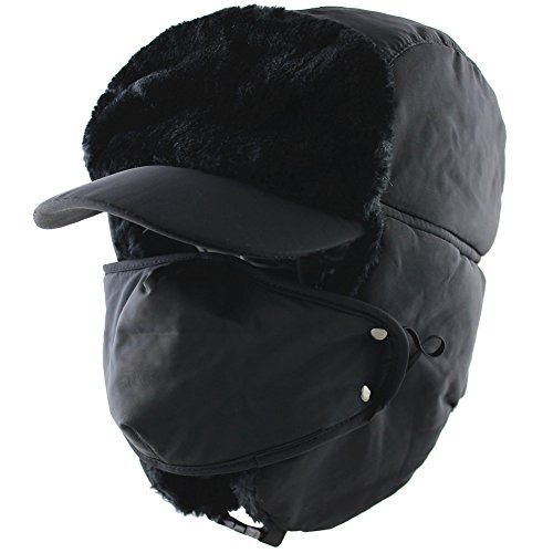 CAMOLAND Winter Trapper Trooper Bomber Hat With Face Mask Warm Hunting