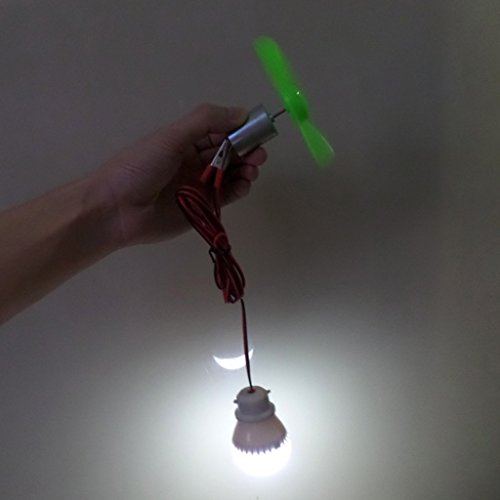 Blesiya 90mm Dia. Wind Turbines Generator DC Motor Fan LED Display Toy Project DIY Kits Set