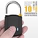 Fingerprint Padlock, IP65 Waterproof Smart Lock keyless Digital Lock, Travel Lock, USB Recharge Security Lock for School Locker, Gym, Backpack,Door, Cabinet, Suitcase, Indoor and Outdoor