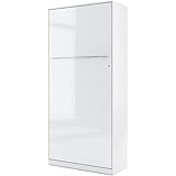 MaximaHouseNOVA Vertical Murphy Bed, European Twin Size (White)