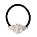 TOOGOO(R) Silver Plated Diamond Shape Elastic Band Hair Tie Ponytail Holder