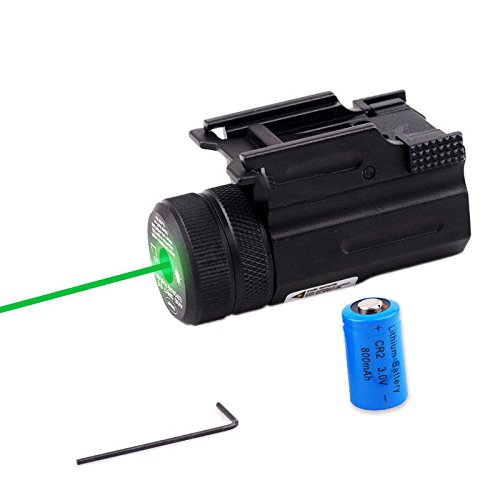 CISNO Tactical Green Laser Sight Scope for Gun Pistol with Picatinny Mount