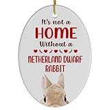 Fawn Netherland Dwarf Rabbit Christmas Ornament