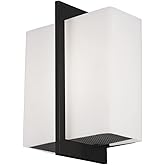 Kuzco Lighting Bengal 7" Wall Sconce | Black Finish | Modern Up/Down LED Wall Light | Aluminum Frame with Opal Glass Diffuser