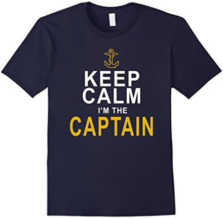 Men's Boat Captain Shirt Keep Calm Im The Captain Boating Gifts 2XL Navy
